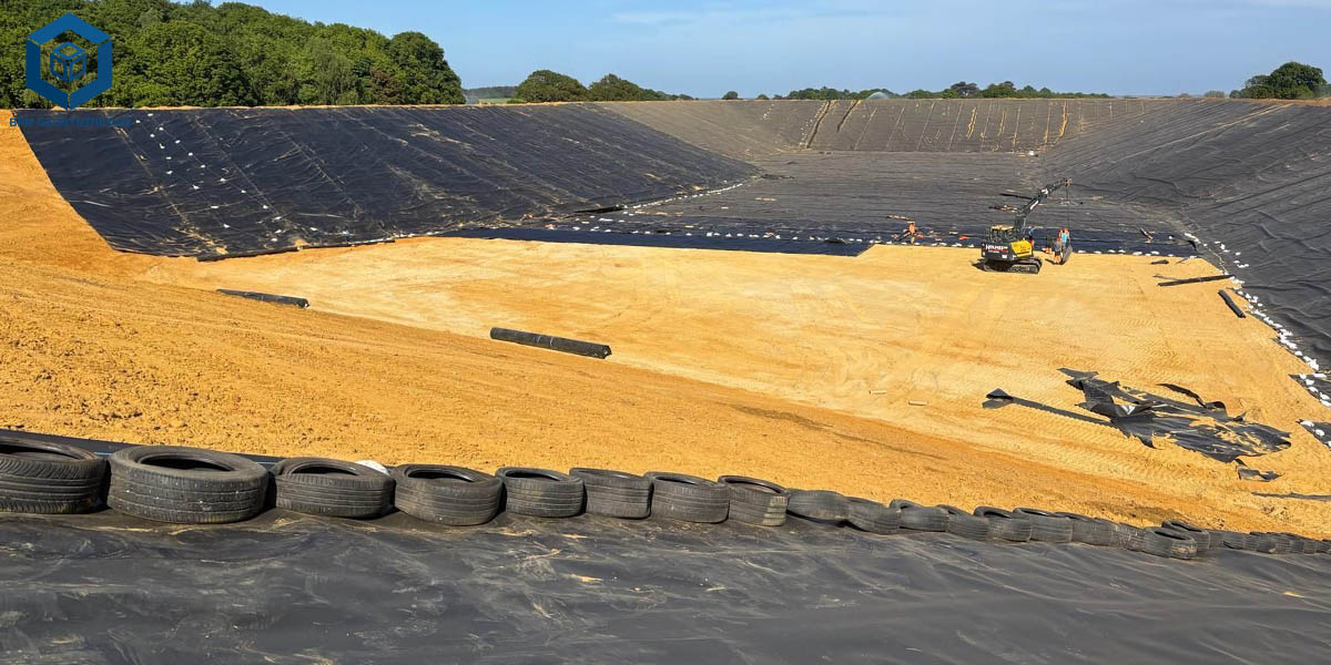 폐수 처리 시설용 2mm 두께의 HDPE 지오멤브레인