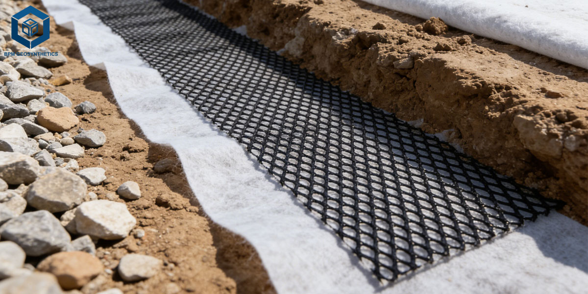 Геосетка из полиэтилена высокой плотности (HDPE) для систем отвода фильтрата со свалок. Геосетка из полиэтилена высокой плотности (HDPE) для систем отвода фильтрата со свалок.