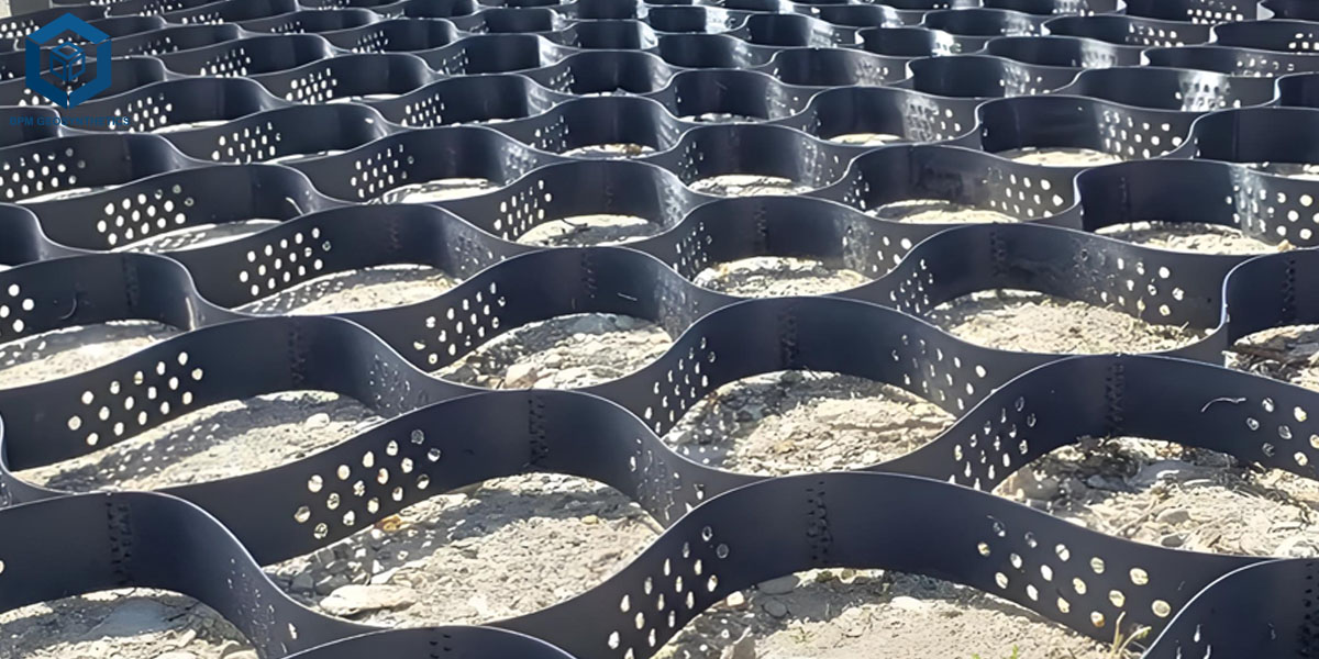 Geocell Slope for Riverbank Erosion Prevention