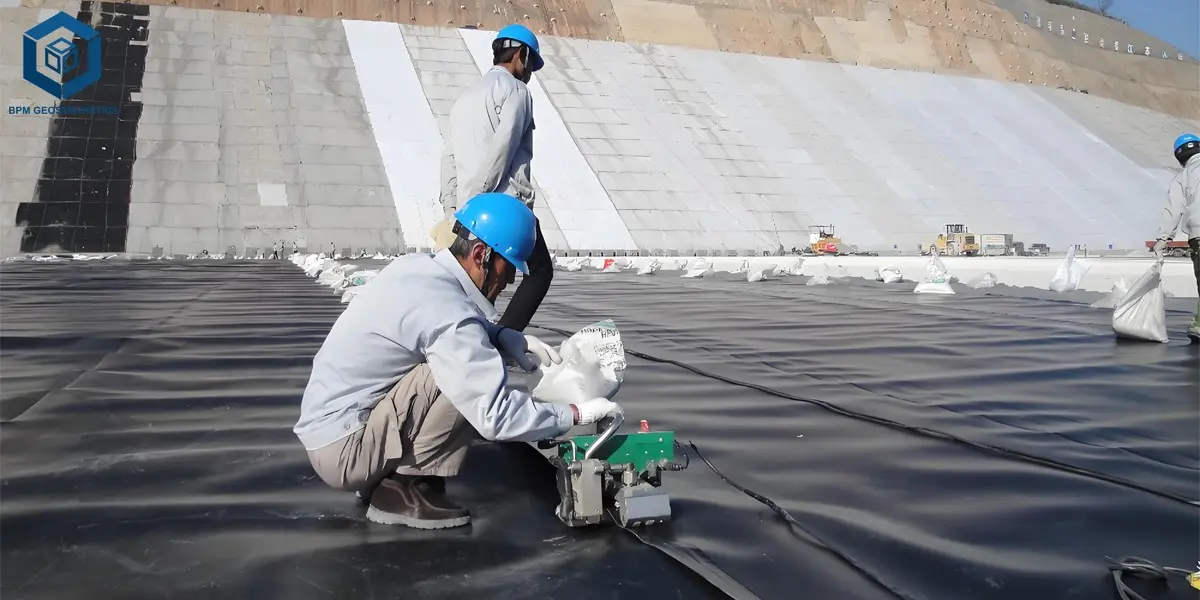 Revêtement d'étang de 60 mil