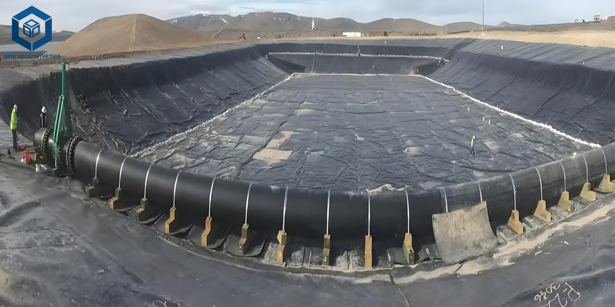 Matériau de revêtement d'étang pour réservoirs d'irrigation