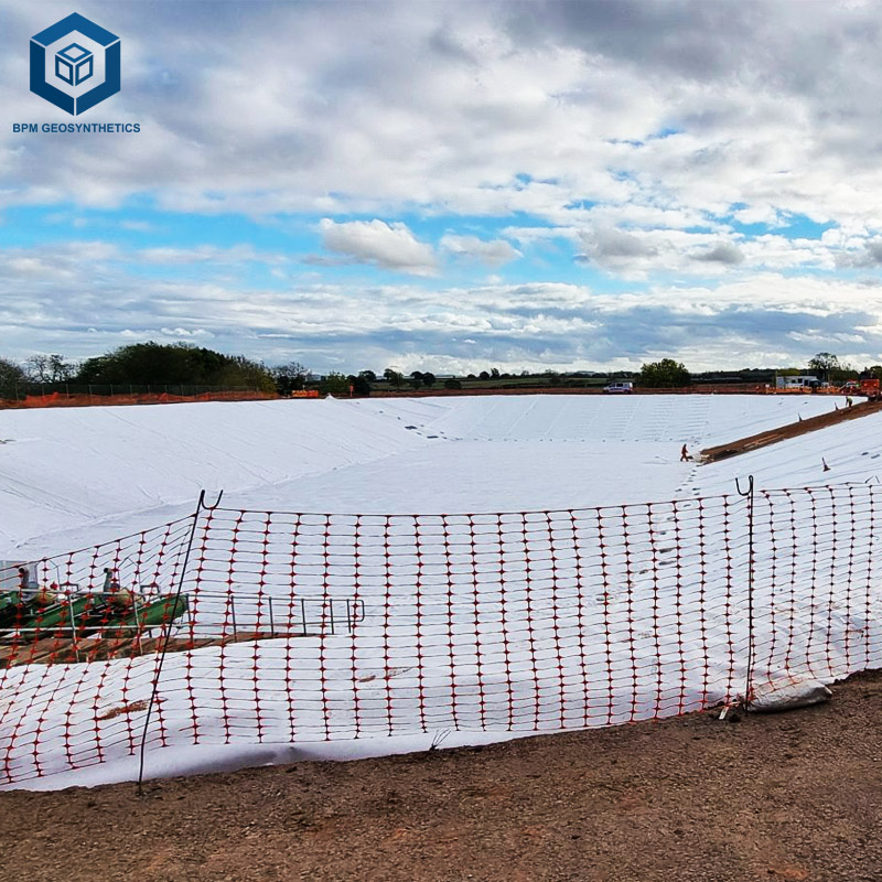 Tecido geotêxtil não tecido para controlo da erosão