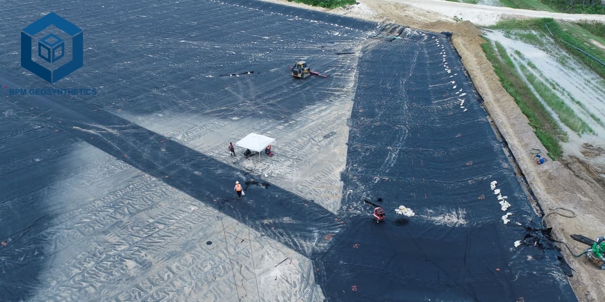 PVC-Geomembran-Auskleidung für Kanäle