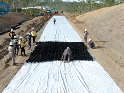 Tecido geotêxtil não tecido BPM Geosynthetics para a construção de estradas