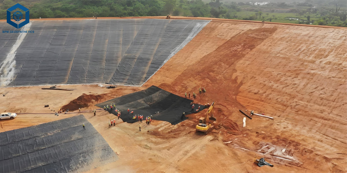 Madencilik Liç Havuzu için PE Geomembran Astarı