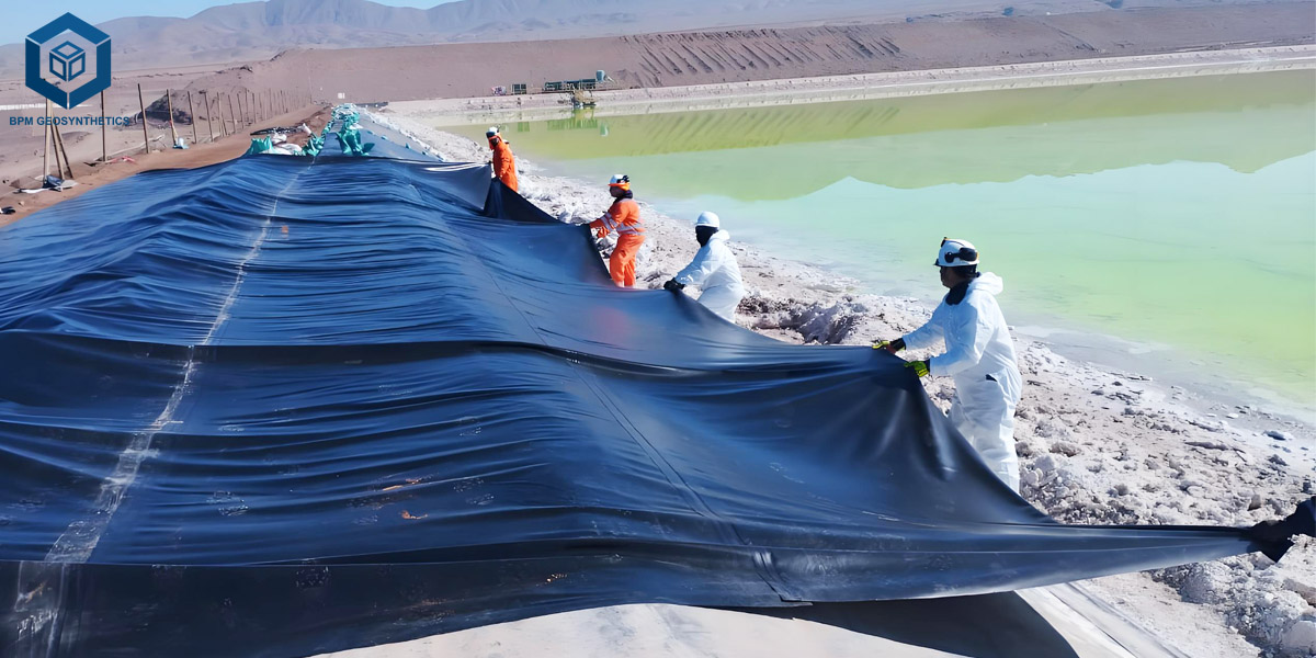HDPE-Liner-Geomembran zur Chemikalienrückhaltung