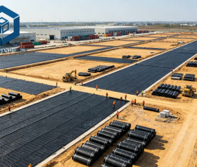 Tejido Geotextil Tejido de BPM Geosintéticos para Entrada de Vehículos