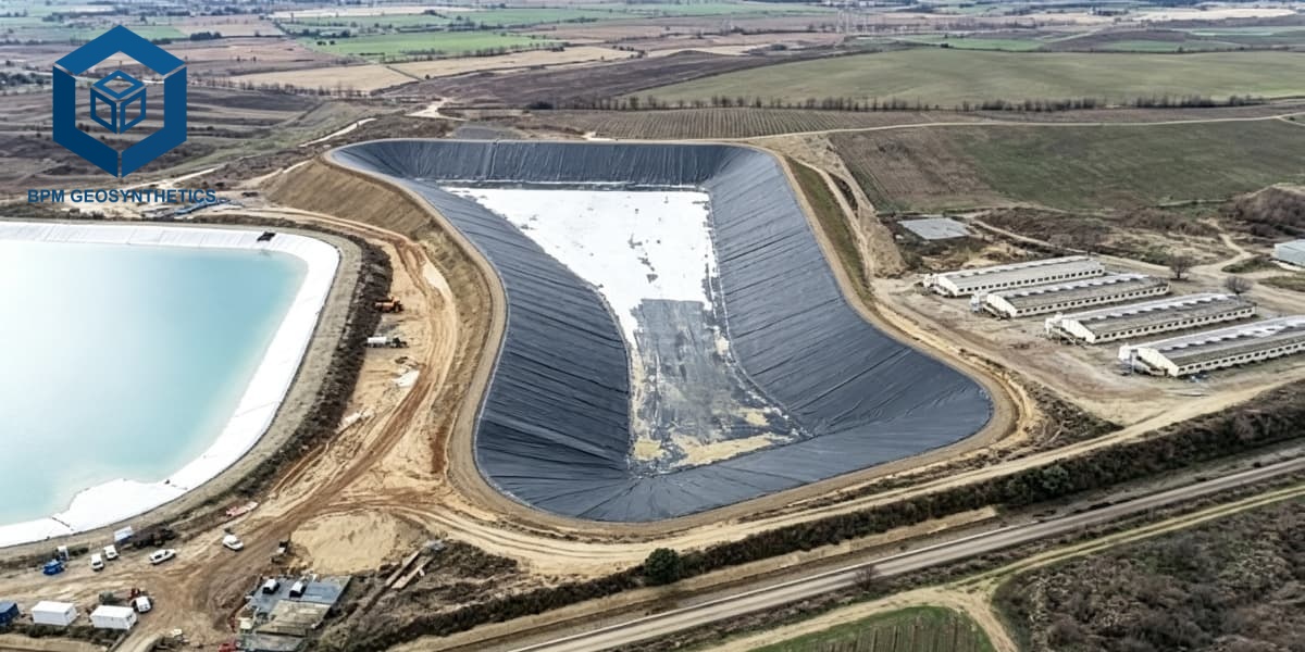 HDPE-geomembraan van 1,5 mm voor waterdichting en insluiting