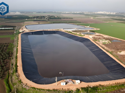 Lona para lagoa BPM para barragem