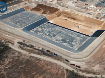 Revestimentos de barragens em PEAD BPM para armazenamento de água