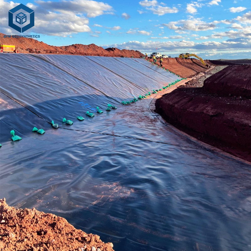 غشاء أرضي من البولي إيثيلين عالي الكثافة للتحكم في تسرب مدافن النفايات