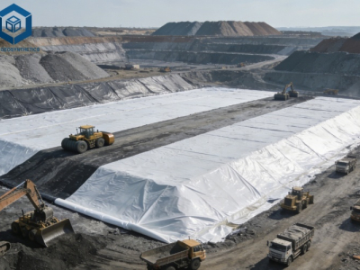 la défaillance des coutures de la géomembrane provoque