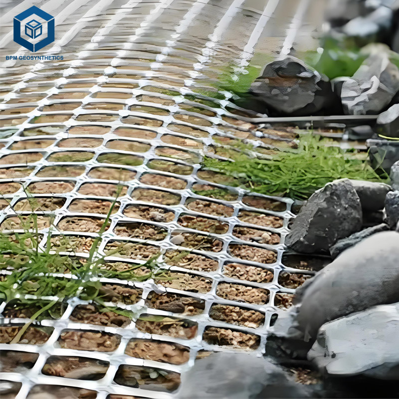 Geogrid Takviyeli Zemin Duvarı Yapısal Güçlendirme İçin