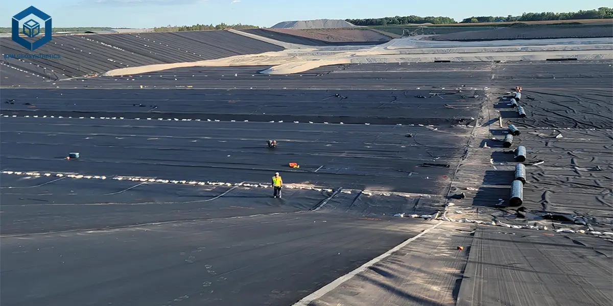 浸出水バリア保護用の HDPE 埋立地ライナー